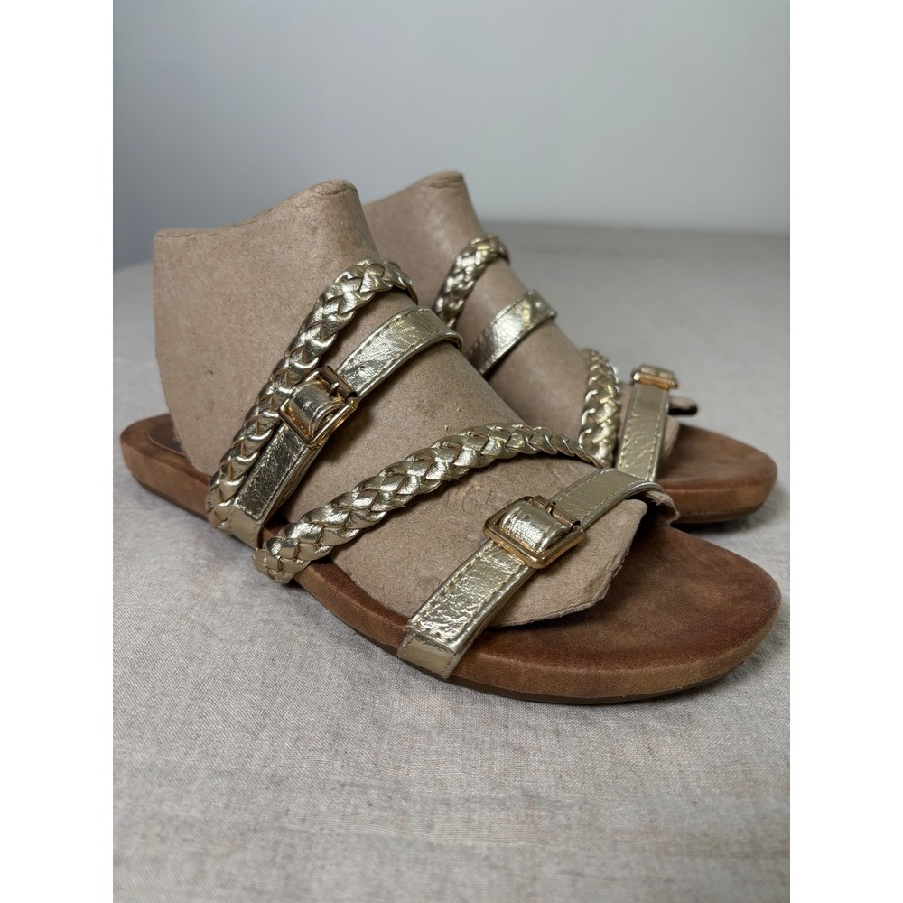 Patrizia Spring Step Womens Slide Sandals 8 Perlana Metallic Gold Comfort Flat